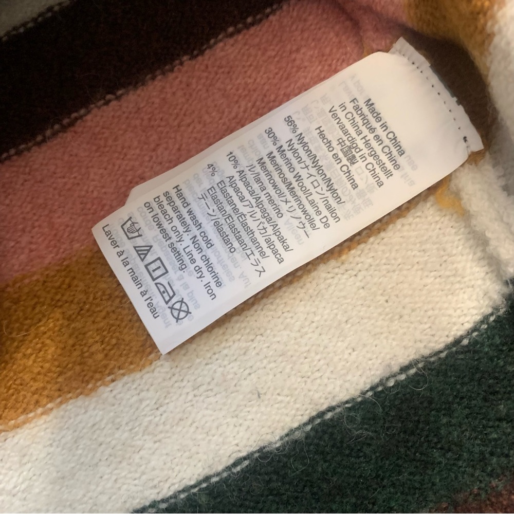 Madewell Striped Merino Wool Alpaca Blend Pullover Slouchy Sweater - Picture 2 of 14